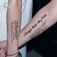 1 лист временные английские татуировки-Слова стикер s черные буквы тату, боди-арт стикер водонепроницаемый для временных татуировок 2024 - купить недорого