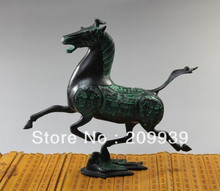 00296 exquisito caballo antiguo de bronce china, golondrina con mosca 2024 - compra barato