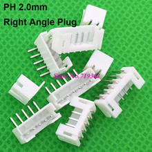 100 pces micro mini jst ph 2.0mm 2/3/4/5/6/7/8/12 pinos macho vertical plug, conector macho do ângulo direito 2024 - compre barato