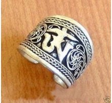 (4PC ) Old Beautiful Tibet Silver Mantra Thumb Ring Free shipping 2024 - buy cheap