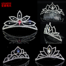 Bridal Crystal Hair Comb for Women Girls  Wedding Accessories Rhinestone Flower Headpiece Tiara Hair Jewelry 2024 - buy cheap
