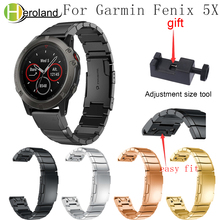 Pulsera de acero inoxidable de ajuste rápido, correa de reloj fácil de ajustar para Garmin Fenix 5X GPS/Garmin Fenix 3/3 HR 2024 - compra barato