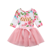Citgeett Spring Newborn Baby Girls Floral Tops Romper Tulle Tutu Skirts Outfits Pink Autumn Sweet Set Clothes 2024 - buy cheap