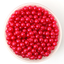 Round Approx 1000pcs/lot Red Color 6mm Dia. Imitation Pearl Plastic Beads Wholesale for Jewelry Making CN-BSG01-02RD 2024 - buy cheap