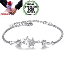 OMHXZJ-pulsera de plata de ley 925 con circonita púrpura y blanca, regalo de fiesta para mujer y niña, moda romántica, Kpop, SZ104 2024 - compra barato