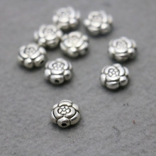 5PCS Hot Wholesale Hardware Metal Accessory buttons Fittings for Accessory Flowers Silver-plate 10mm DIY beads parts Ornaments 2024 - buy cheap