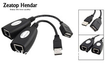 5 шт., удлинитель кабеля Ethernet с USB на CAT5 CAT5E CAT6 RJ45 2024 - купить недорого