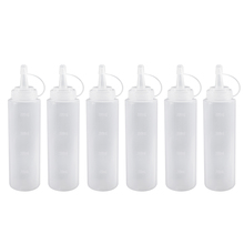 Dispensador transparente de cetchup, 6 peças, 8oz/240ml, cozinha, garrafa de plástico, dispensadores de mostarda, cruet, mayitr 2024 - compre barato