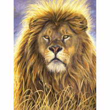 DIY 5D Diamonds Embroidery Full Round Diamond Painting Lion Cross Stitch Craft Mosaic Picture Home Decoration 2024 - buy cheap