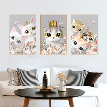3d стикер на стену с кошкой для детей домашний декор Съемные поддельные окна мультфильм Животные наклейки на стену для гостиной настенные наклейки 2024 - купить недорого