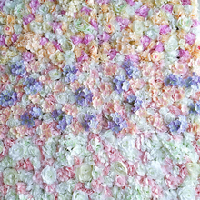 Flores artificiais de seda champanhe de rosas, 60x40cm, para decoração de casamento, parede de flores 3d, decoração de fundo romântico de casamento 2024 - compre barato