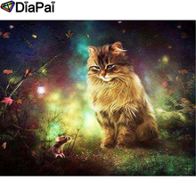 DIAPAI 100% Full Square/Round Drill 5D DIY Diamond Painting "Animal cat" Diamond Embroidery Cross Stitch 3D Decor A19033 2024 - buy cheap