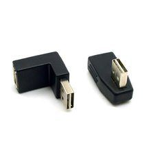 Переходник-Удлинитель USB 2,0 типа А Папа-мама вниз, вверх, влево и вправо угловой разъем 90 градусов Реверсивный дизайн 2024 - купить недорого