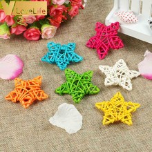 10pcs 6cm Star Sepak Takraw Colorful Rattan Ball Wedding Party DIY Decoration Supplies Valentines Day Decor Home Ornaments Decor 2024 - buy cheap