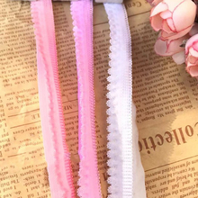 2 Yard Elastic Lace Trim Pink White Lace Ribbon Lacework Trimmings DIY Sewing Material for Dress 2024 - buy cheap