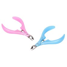 Tesoura de cutícula manicure, tesoura rosa azul para cutícula manicure cuidados com as unhas ferramenta cortadora 2024 - compre barato