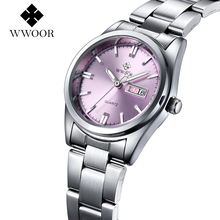 2016 New Luxury Brand Women's Quartz Watch Date Day Clock Stainless Steel Watch Ladies Fashion Casual Watch Women Wrist Watches 2024 - buy cheap