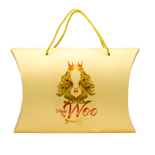 Paquete de paquetes de pelo con logotipo de impresión personalizada, caja de Color dorado para extensiones de cabello, caja de almohada de papel de embalaje 2024 - compra barato