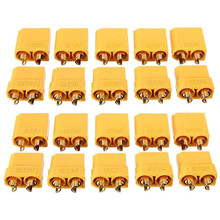 10 pares de plugue conector tipo bala banana macho xt90 para rc bateria de lipo b 2024 - compre barato