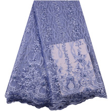 African Lace Fabric 2019 Embroidered Nigerian Laces Fabric Bridal High Quality French Tulle Lace Fabric For Women Dress 1423 2024 - buy cheap