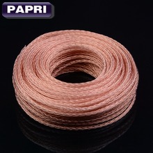 PAPRI 3.28ft/1M 8 Core PTFE OCC медный провод, обновленный аудио кабель для наушников hi-fi наушников, кабель для самостоятельной сборки, гарнитура высокого качества 2024 - купить недорого