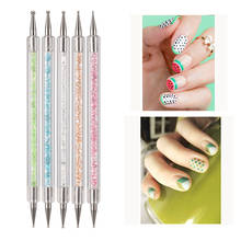 5PCS Crystal Dotting Manicure Tools Painting Dot Pen Nail Art Paint Set Double Head Dotting Pen nail art Tools maquiagem 2024 - buy cheap