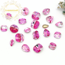 New arrival! Mixing laser Rose red shape and sizes Glass Crystal rhinestones DIY Clothing accessories and nails Free shipping 2024 - buy cheap