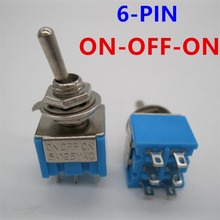 5pcs Mini Switch MTS-203 6-Pin G104 ON-OFF-ON 6A 250V Toggle Switches Good Quality Free Shipping High-quality 2024 - buy cheap