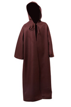 Disfraz de Star Kenobi para niños, traje Jedi en forma de espada, capa con capucha, color marrón, para Halloween 2024 - compra barato