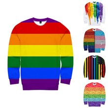 3d Hoodies Pullover LGBT Rainbow Flag Lesbians Gays Fashion Men Women Capless Sweatshirt Casual Long Sleeve Unisex 3D Hoodie Top 2024 - buy cheap