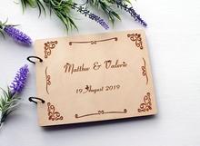 Wedding Guestbook Personalised Wooden Guest Book Rustic Wedding Guest book 2024 - buy cheap