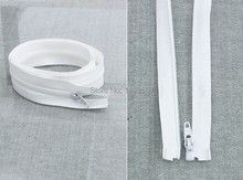 50 piezas Nylon 3 # abierto extremo blanco cremallera costura para Jeans 60 cm costura cremalleras Z50 2024 - compra barato