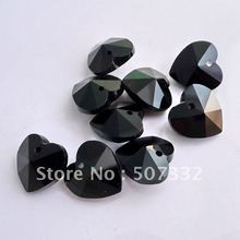 Free Shipping! Wholesale AAA Top Quality 14mm 6202 crystal heart pendant beads black 60pcs/lot 2022 - buy cheap
