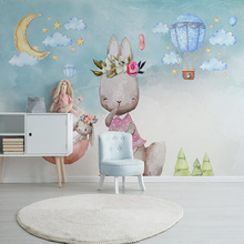 Papel tapiz decorativo de dibujos animados para niños, Fondo de sala de estar, pared, serie nórdica simple 2024 - compra barato
