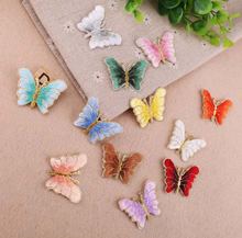 Lançamento 10 peças decoração borboleta pequena tema bordado ferro em roupas populares bolsa sapato aplique tema bordado acessório 2024 - compre barato