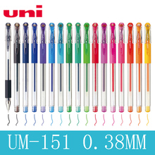 Bolígrafo de Gel de Color Uni UM-151, 10 unids/lote, 0,38mm, para prueba de estudiante, manual de papelería, bolígrafo de oficina 2024 - compra barato