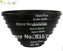 7pcs ring 49-52-55-58-62-67-72-77mm Metal Step Up Rings Lens Adapter Filter Set 49-77mm Aluminum ring 2024 - buy cheap