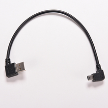 Mini cabo de dados usb, cabo de dados usb 2.0 a macho para mini usb 5 pinos ângulo esquerdo macho cabo conector adaptador 2024 - compre barato
