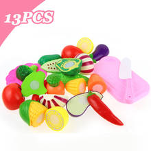 13pcs Kids DIY Pretend Play Food Toy Miniature Kitchen Set Cutting Vegetable Food Play House Toys Educational Toys for Children 2024 - buy cheap