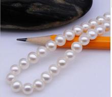 Joyería con palabras para mujer, collar de perlas naturales AAAA + naturales de 17 ", Gargantilla de perlas de 9,5-10mm de plata 925 2024 - compra barato