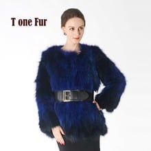 2021 New Fashion Real Raccoon Fur Coat For Women Thick Warm Factory Natural Fox Jacket Female Dropshipping Overcoat knt692 2024 - buy cheap