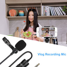 Condenser Lapel Lavalier Microphone Microphone Video Vlog Recording Mic for iPhone Canon Sony DSLR Zoom H1N Handy Recorder 2024 - buy cheap