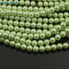 MHS.SUN-perlas de imitación de cristal para decoración de uñas, perlas falsas de luz verde, redondas, sueltas, de 3mm-16mm, para ropa y prendas de vestir 2024 - compra barato