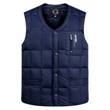 New Mens Jacket Sleeveless Vest Casual Winter Coat Men Warm Down Vest Homme Winter mens waistcoat For Father Christmas Present 2024 - buy cheap