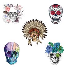 COSBILL Iron On Skull Patches 5 pcs/lot PVC Heat Transfer Diy A-level Washable For Female Man Jacket T-shirt Patch For Clothes 2024 - buy cheap