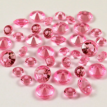 500pcs 8mm Cone Round Acrylic Rhinestone Crystal Confetti Beads Wedding Party Decorations Accessories Table Scatters Ornaments 2024 - buy cheap