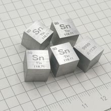 Cubo de metal de estanho de alta pureza comprimento 10mm cubo periódico de fenótipo 99.99% puro 2024 - compre barato