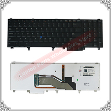 Teclado de EE. UU. Para DELL Latitude E6520 E6530 E6540 E5520 E5520M E5530, reemplazo de teclado con punto retroiluminado probado 2024 - compra barato