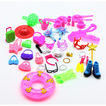 50pcs doll accessories (Bags,Glasses,Tableware,earphone, Necklace,Combs,Shoes,Swimming laps ) for 1/6barbies doll girl toy es024 2024 - buy cheap