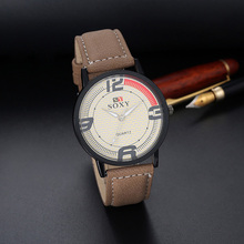 Soxy moda pulseira de couro relógios de pulso casual esporte relógio masculino relógio masculino relógios hora montre homme relogio masculino 2024 - compre barato